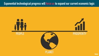 Exponential technological progress will force us to expand our current economic logic
 