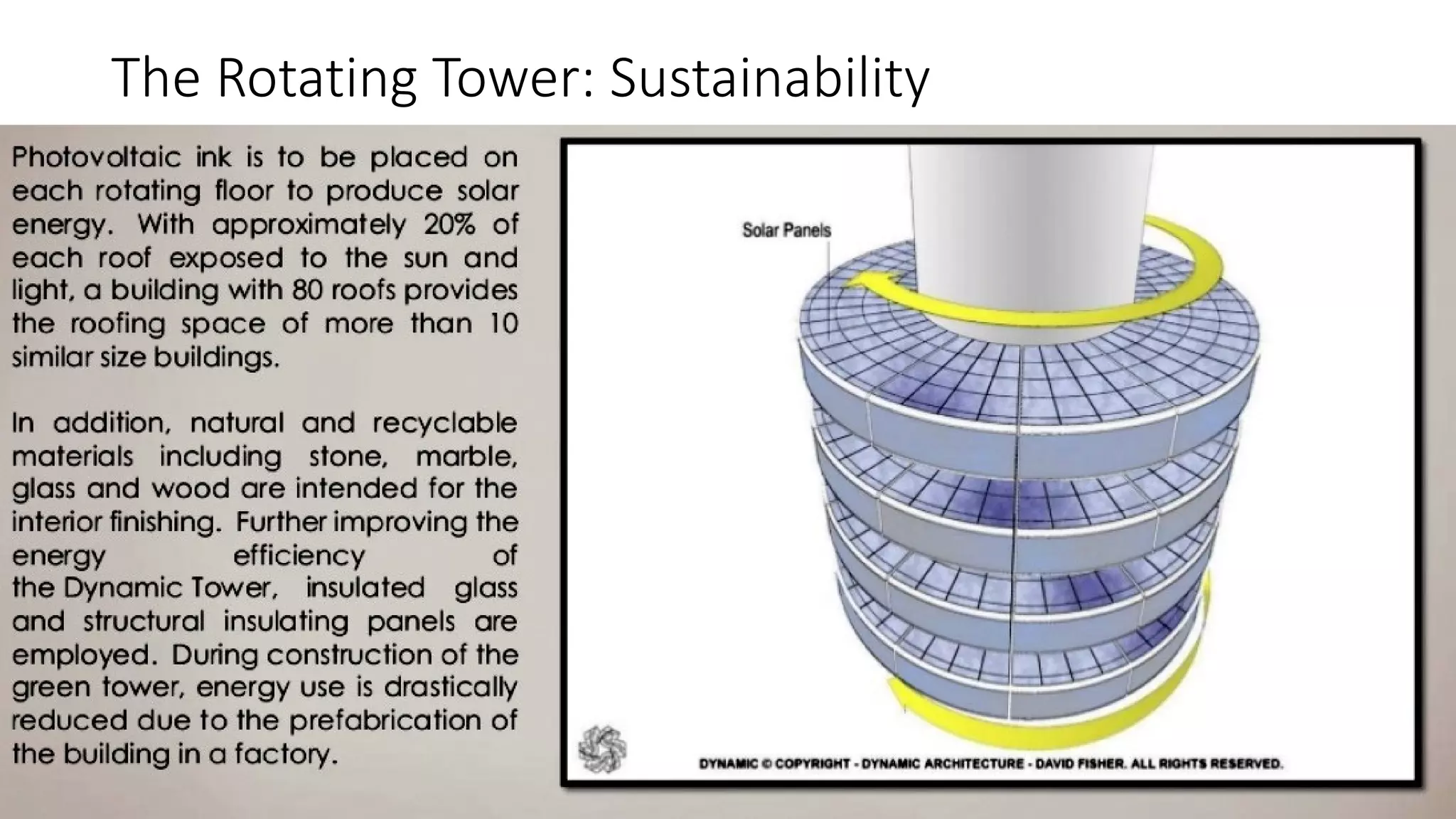 The Rotating Tower: Sustainability
 