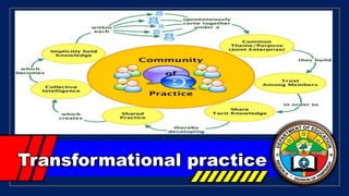 .
Transformational practice
 