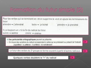 QuelQuelques verbes doublent le “r” du radical
 