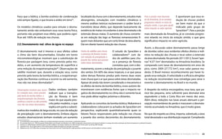 O Futuro Climático da Amazônia • 22Relatório de Avaliação Científica
E apontaram que essa re-
dução de chuvas poderá
ser bem maior do que o
indicado pelo grupo de
Spracklen63
. Para a porção
mais desmatada da Amazônia, já se constata progres-
sivo retardo no inicio da estação úmida, o que gera
significativo impacto no setor agrícola.
Assim, a discussão sobre desmatamento passa longe
de dúvidas sobre seus evidentes efeitos diretos e indi-
retos na redução das chuvas e recai sobre a extensão
daáreadesmatada.Noperíodo2011/2012,foram“ape-
nas”4.571 km2
desmatados na Amazônia brasileira. Se
comparado com taxas de desmatamento em anos de
pico, como 2004 (27.772 km2
), esse valor parece mo-
desto. O Brasil merece reconhecimento por haver lo-
grado essa redução. A velocidade e a eficácia atingidas
na redução recomendam essa estratégia para zerar e
reverter o desmatamento no Brasil e no mundo.
A despeito da notícia encorajadora, essa taxa, que pa-
rece tão pequena, seria suficiente para desmatar área
equivalente a toda a Costa Rica em meros dez anos.
Além disso, reduções nas taxas anuais atenuam a per-
cepção momentânea de perda e mascaram o desmata-
mento acumulado na Amazônia, que é muito grave.
No que diz respeito ao clima, importa, sobretudo, a área
total devastada e sua distribuição espacial. Compilando
localizadodachuvacomodesmatamento,estudosmais
abrangentes, simulações com modelos climáticos e
mesmo análises teóricas esclareceram o caráter local e
transitório desse efeito, que depende basicamente da
existência de matas circundantes à área desmatada e da
extensão dessas matas. O aumento de chuva converte-
se em redução tão logo as florestas remanescentes fi-
quemmaisdistantesqueumcertolimiardeáreaaberta.
Daí em diante haverá redução das chuvas.
Dados de satélites para chuva
e presença de floresta mostra-
ram redução da precipitação a
jusante dos ventos que passam
sobre áreas desmatadas.
O estudo de Spracklen e
colaboradores62
com da-
dos de satélites para chu-
va e presença de floresta
constatou que, com o des-
matamento, ocorre a redução da precipitação a jusante
dos ventos. Em 60% das áreas tropicais, o ar que passa
sobre densas florestas produz pelo menos duas vezes
mais chuva que o ar que passa sobre áreas desmatadas.
Apesar de ainda não terem considerado o mecanismo e
os efeitos da teoria da bomba biótica, esses autores de-
monstraram com evidências fortes que o impacto ne-
gativo do desmatamento no clima não é somente local,
mas pode afetar regiões próximas e distantes.
Aplicando os conceitos da bomba biótica, Makarieva e
colaboradores colocaram os achados de Spracklen em
perspectiva, explicando quantitativamente quais os
fatores físicos responsáveis pela redução nas chuvas
a jusante dos ventos decorrentes do desmatamento.
fraca que a biótica, a bomba oceânica de condensação
está sempre ligada), o que levaria a aridez em terra59
.
Os modelos climáticos usados para simular o desma-
tamento ainda não embutiram essa nova teoria física,
portanto não projetam esse efeito, que poderia signi-
ficar até 100% de redução nas chuvas.
2.2) Desmatamento real: olhos de águia no espaço
O desmatamento real é imenso e seus efeitos sobre
o clima são bem documentados. Estudos em torres
micrometeorológicas mostram que a substituição de
floresta por pastagem leva, como previsto pelos mo-
delos, a um aumento da temperatura de superfície e
uma redução da evapotranspiração60
. Observações de
satélite mostram que, durante a estação seca, como
previsto pela teoria da bomba biótica, a evapotranspi-
ração das florestas continua a ocorrer ou até aumenta,
mas não nas áreas desmatadas61
.
Observações mostram que, duran-
te a estação seca, como previsto
pela teoria da bomba biótica, a
evapotranspiração das florestas
continua a ocorrer ou até aumenta,
mas não nas áreas desmatadas.
Dados similares também
indicam que a transpira-
ção da floresta é bem
maior do que aquela pres-
crita pelos modelos, o que
explica em parte a subesti-
mativa dos modelos de larga escala, no caso da redução
de precipitação com o desmatamento. Embora alguns
estudos observacionais tenham revelado um aumento
Para a porção mais desmata-
da da Amazônia, já se constata
progressivo retardo no inicio da
estação úmida, o que gera signifi-
cativo impacto no setor agrícola.
59  Já considerando e descontando os efeitos da circulação planetária associada a movimentos e acelerações inerciais.
60  Por exemplo (Gash et al., 1996) Amazonian Deforestation and Climate; (von Randow et al., 2004) Comparative measurements and seasonal variations in energy and carbon exchange over forest and pasture in southwest Amazonia.
61  (Huete et al., 2006) Amazon rainforests green-up with sunlight in dry season; (Saleska et al. 2007) Amazon forests green-up during 2005 drought.
62  (Spracklen et al., 2012) Observations of increased tropical rainfall preceded by air passage over forests.
63  (Makarieva et al., 2013) Why does air passage over forest yield more rain? Examining the coupling between rainfall, pressure and atmospheric moisture content.
 