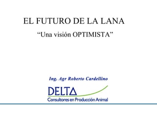 EL FUTURO DE LA LANA
  “Una visión OPTIMISTA”
 