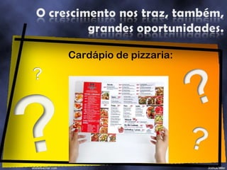 Cardápio de pizzaria: 