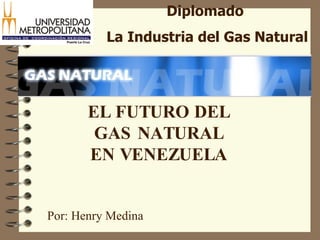 EL FUTURO DEL GAS NATURAL EN VENEZUELA Por: Henry Medina Diplomado  La Industria del Gas Natural 