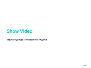 Show Video  http://www.youtube.com/watch?v=sIFYPQjYhv8 Slide    