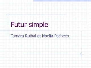 Futur simple Tamara Ruibal et Noelia Pacheco 
