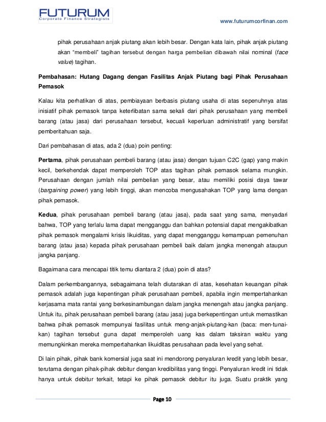 Pertanyaan Tentang Anjak Piutang