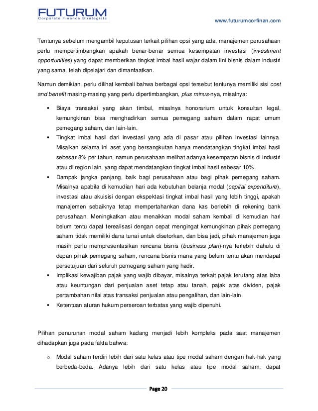 Opsi saham yang diperoleh perusahaan