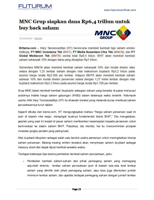Opsi saham yang diperoleh perusahaan