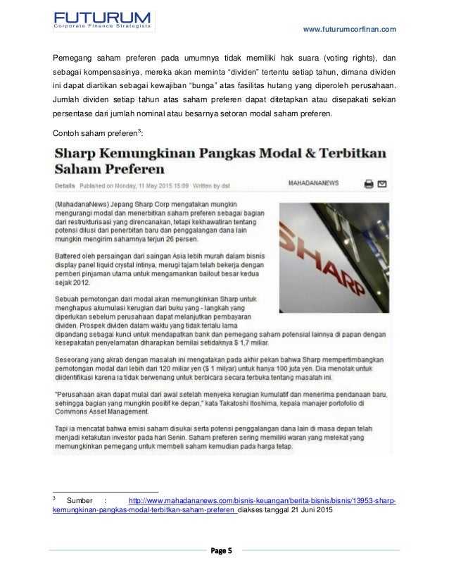 Opsi saham yang diperoleh perusahaan
