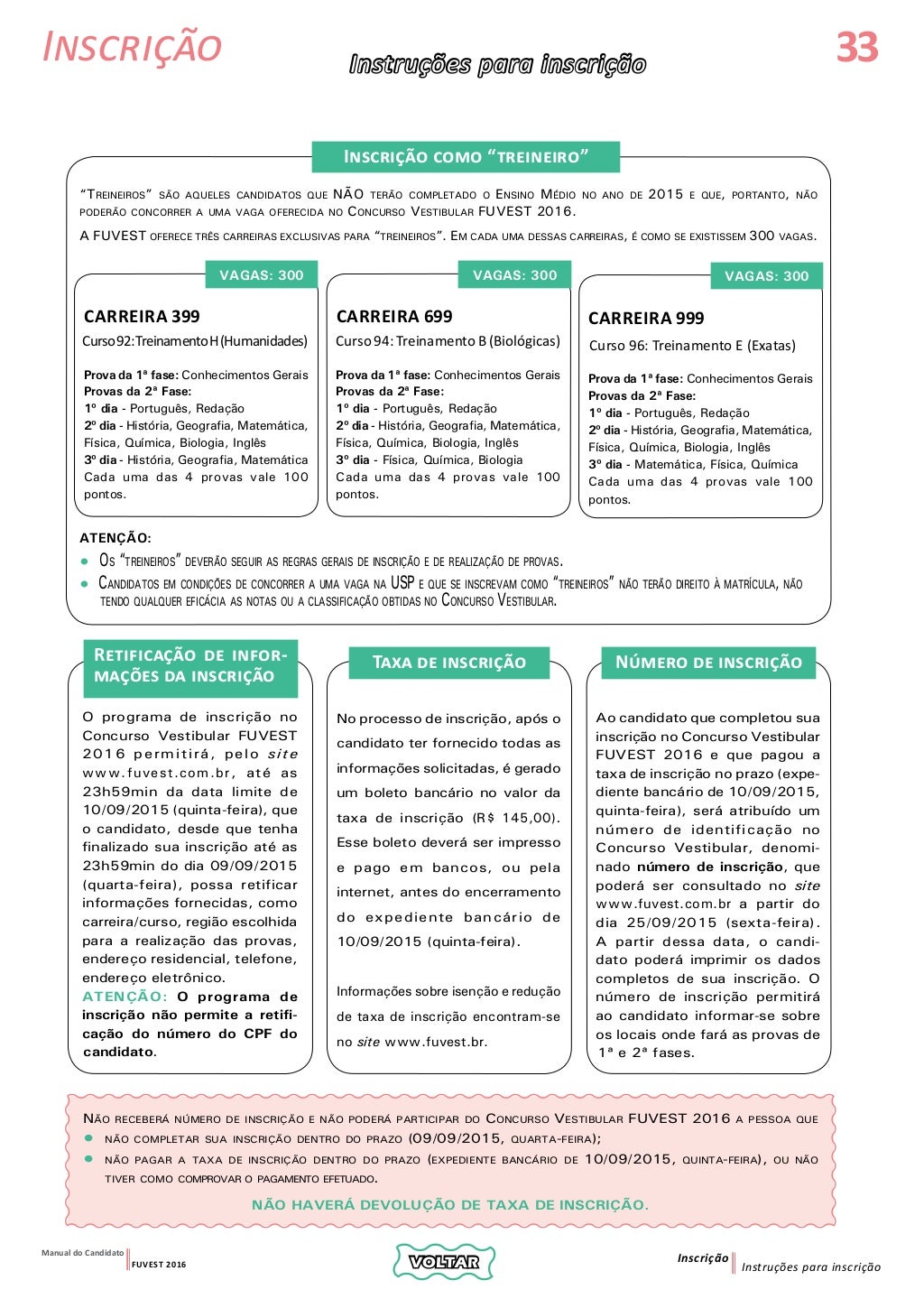 Fuvest manual do candidato