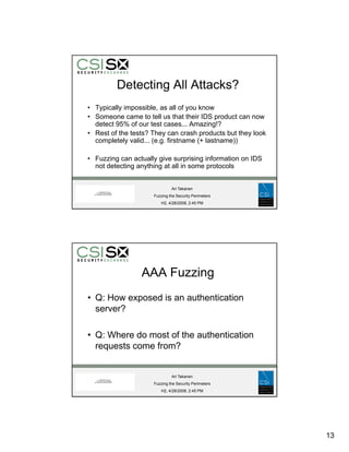 Fuzzing the Security Perimeters | PDF