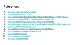 Fuzzing python modules | PPT