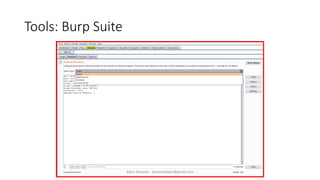 Tools: Burp Suite
Alper Basaran - basaranalper@gmail.com
 