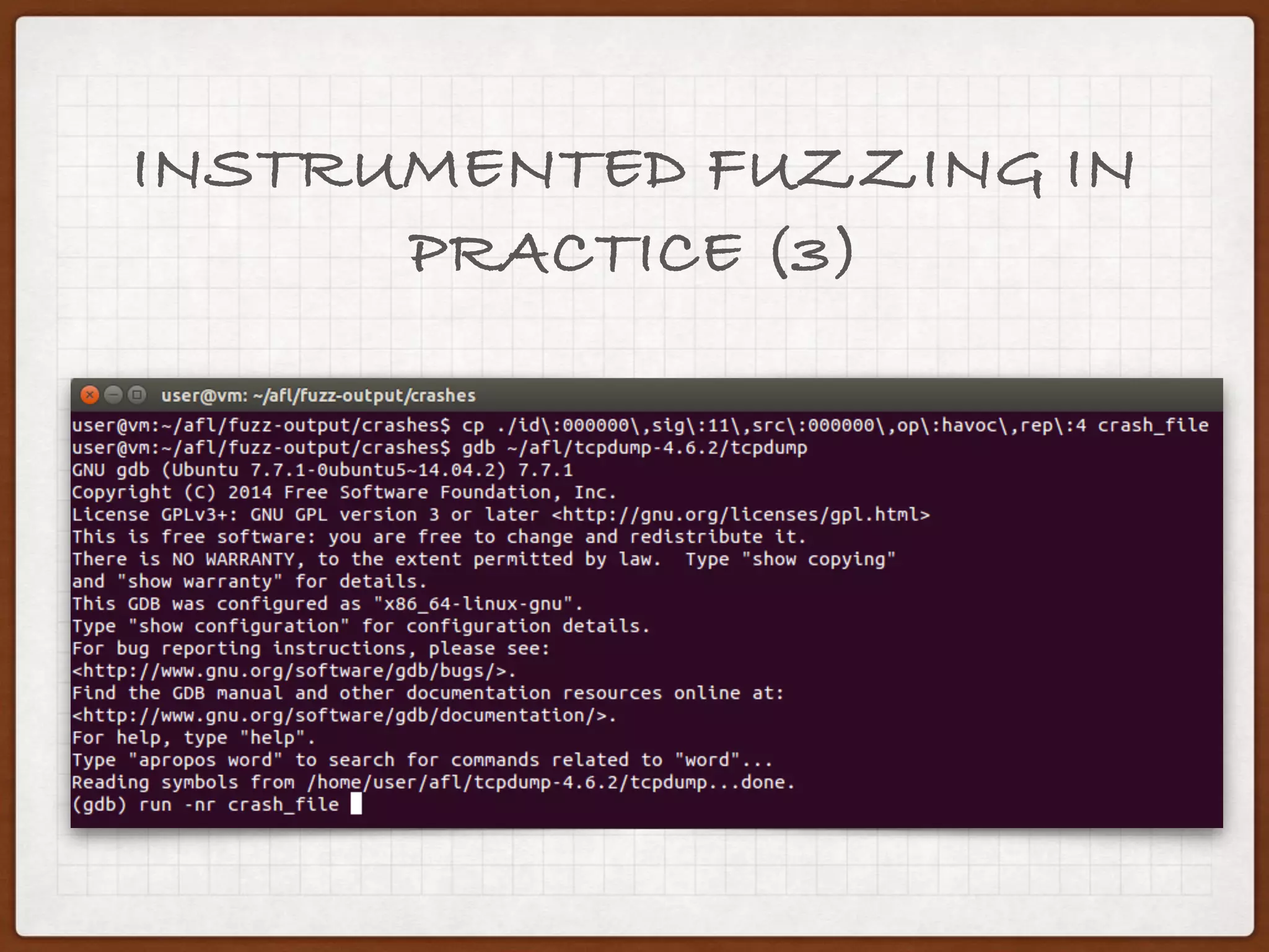 INSTRUMENTED FUZZING IN
PRACTICE
 