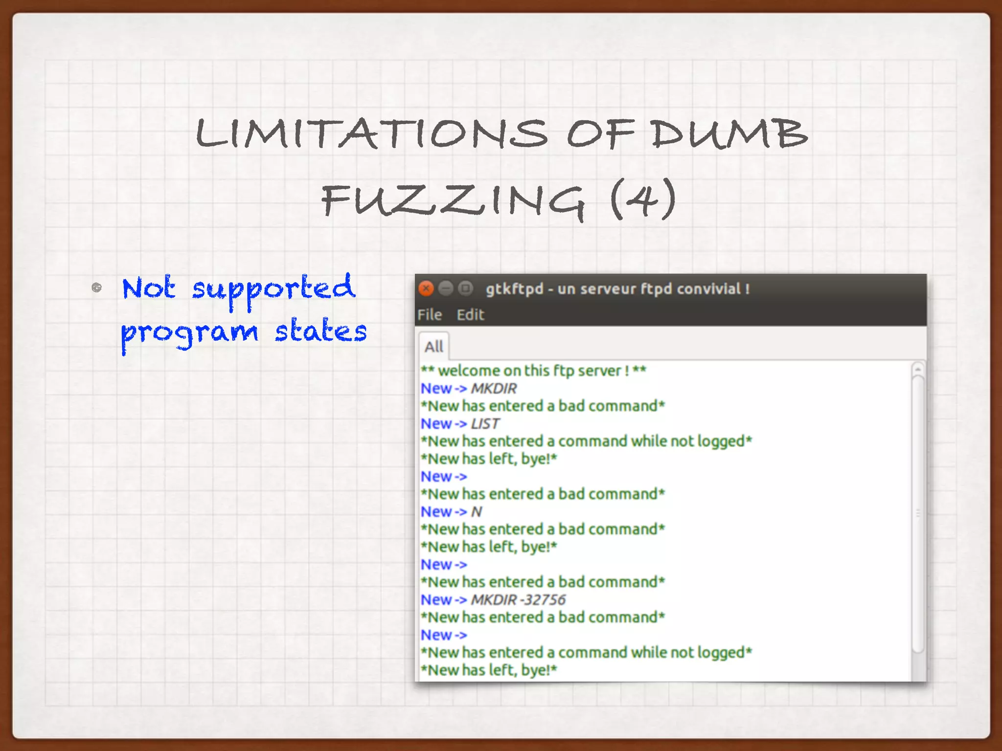 LIMITATIONS OF DUMB
FUZZING (3)
• Not supported relationships
 