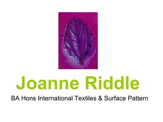 Joanne Riddle Fuzzy Bridge Powerpoint (University of Teesside 2008) | PPT