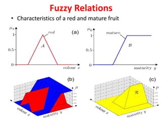 Fuzzy Relations
• Characteristics of a red and mature fruit
 