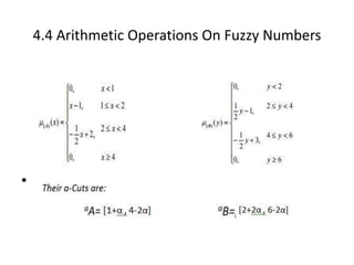 4.4 Arithmetic Operations On Fuzzy Numbers
•
 
