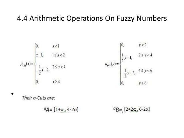 Fuzzy arithmetic