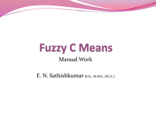 Manual Work
E. N. Sathishkumar M.Sc., M.Phil., [Ph.D.,]
 