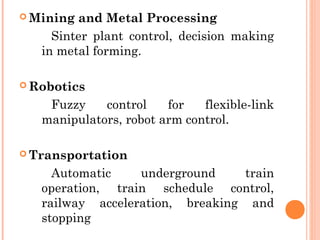 Fuzzy control and its applications | PPT