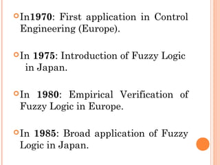 Fuzzy control and its applications | PPT