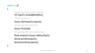 Fuzzy logic with Arduino | PPTX