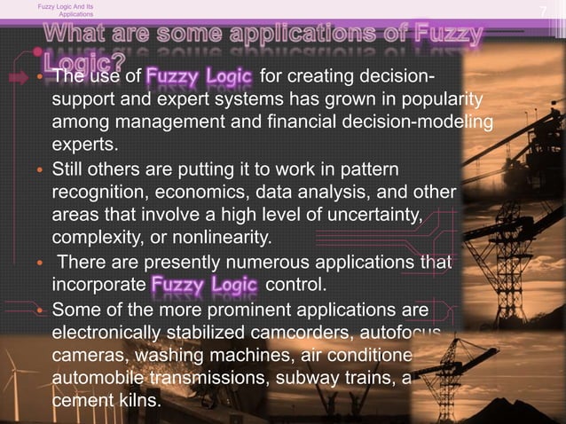 Fuzzy logic and its applications | PPTX | Programming Languages | Computing