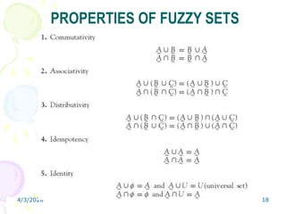 4/3/2020 18
PROPERTIES OF FUZZY SETS
 