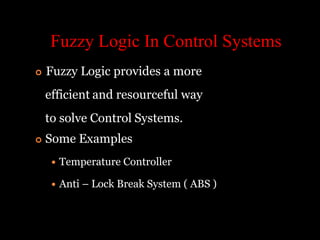 Fuzzy logic ppt | PPT