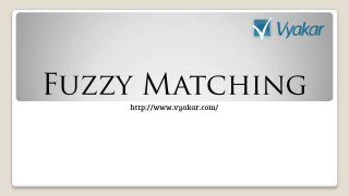 Best Fuzzy Matching