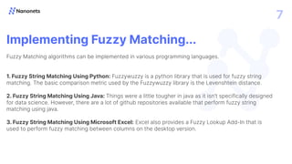 Fuzzy Matching or Fuzzy Logic Explained | PDF