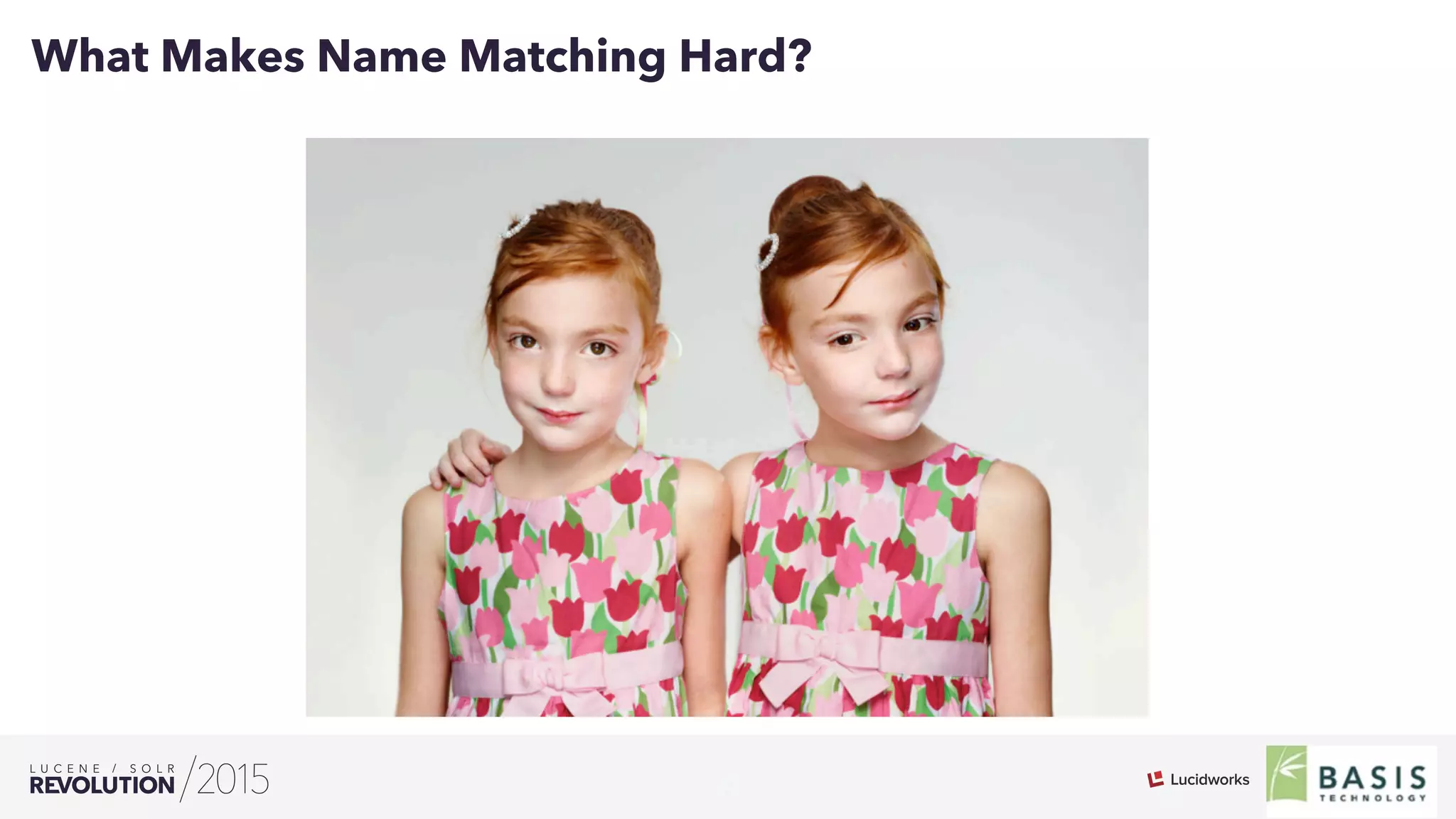 7
03
What Makes Name Matching Hard?
 