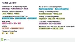 Fuzzy Name Matching with Rosette | PPTX