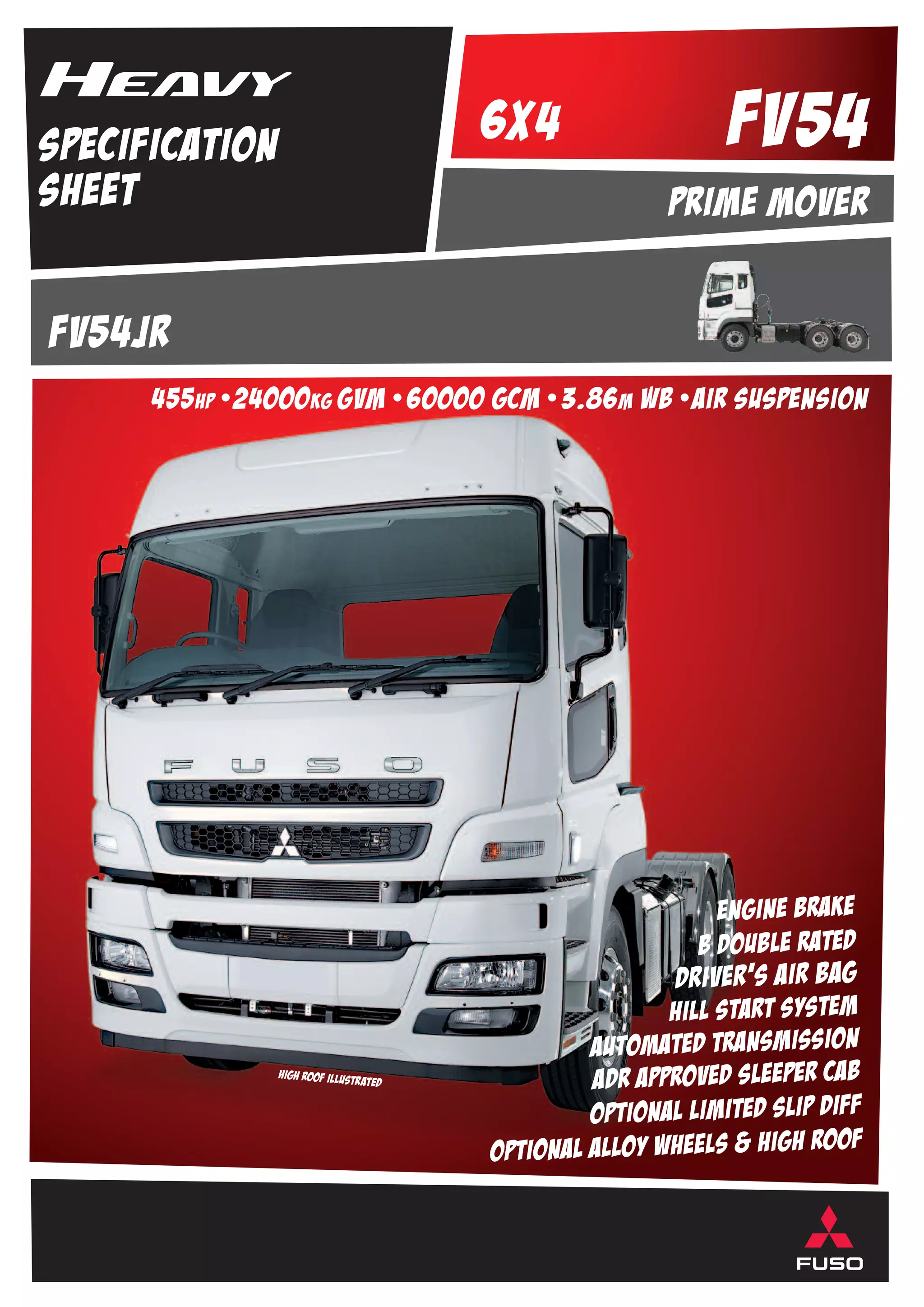 Fuso Trucks - Fv54 prime mover_tsh55_a | PDF