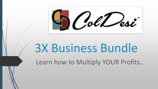 3X Business Bundle
Learn how to Multiply YOUR Profits..
 