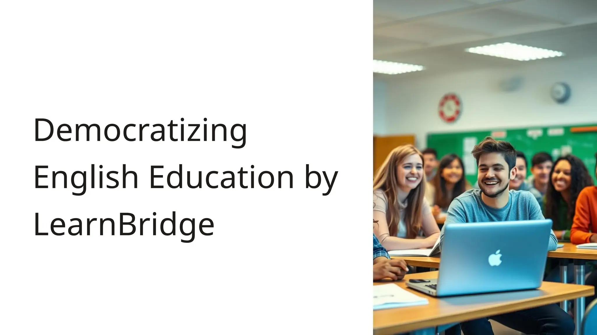 Democratizing
English Education by
LearnBridge
 