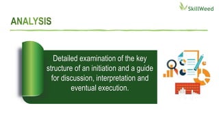 Detailed examination of the key
structure of an initiation and a guide
for discussion, interpretation and
eventual execution.
 