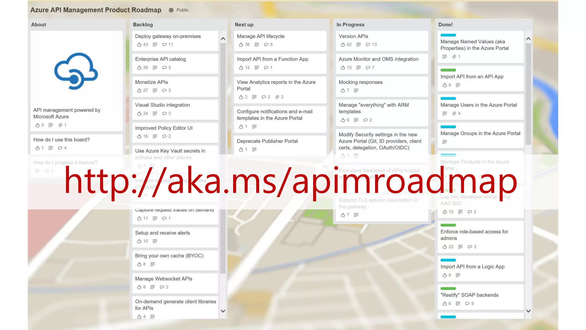 http://aka.ms/apimroadmap
 