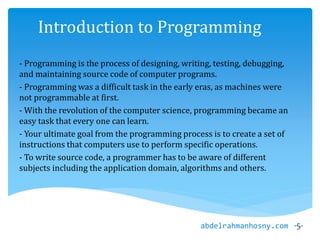 2.0 Introduction to Computer Science and Programming | PPT