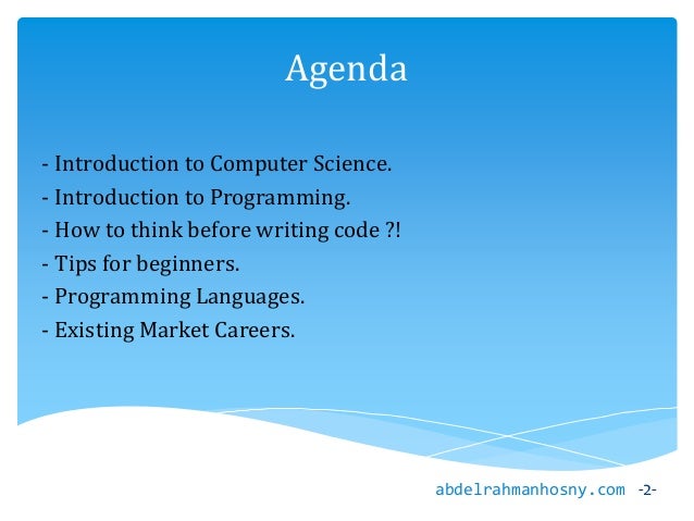 2 0 introduction to computer science and programming introduction to computer programming