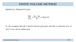 Finite Volume Method of Computational Fluid Dynamics | PPTX