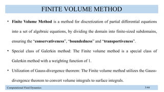 Finite Volume Method of Computational Fluid Dynamics | PPTX