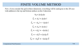 Finite Volume Method of Computational Fluid Dynamics | PPTX