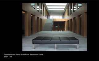 Gemeindehaus Jona/Stadthaus Rapperswil Jona
1994 - 98

 