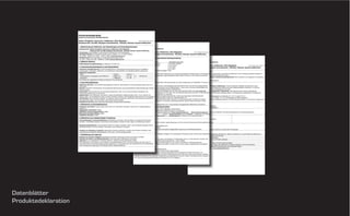 Datenblätter
Produktedeklaration

 