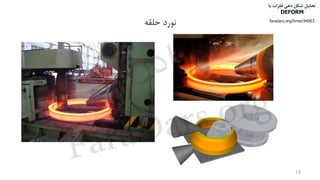 ‫حلقه‬ ‫نورد‬
18
‫با‬ ‫فلزات‬ ‫دهی‬ ‫شکل‬ ‫تحلیل‬
DEFORM
faradars.org/fvmec94063
‫س‬‫ر‬‫د‬‫ا‬‫ﺮ‬‫ﻓ‬
FaraDars.org
 