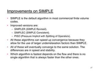 Simple.c Algorithm Cfd Computation Fluid Dynamic presentation lec 3 | PDF