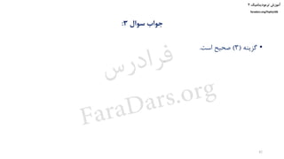 ‫ترمودینامیک‬ ‫آموزش‬۲
faradars.org/fvphy106
‫سوال‬ ‫جواب‬3:
•‫گزینه‬(3)‫است‬ ‫صحیح‬.
42
‫س‬‫ر‬‫د‬‫ا‬‫ﺮ‬‫ﻓ‬
FaraDars.org
 